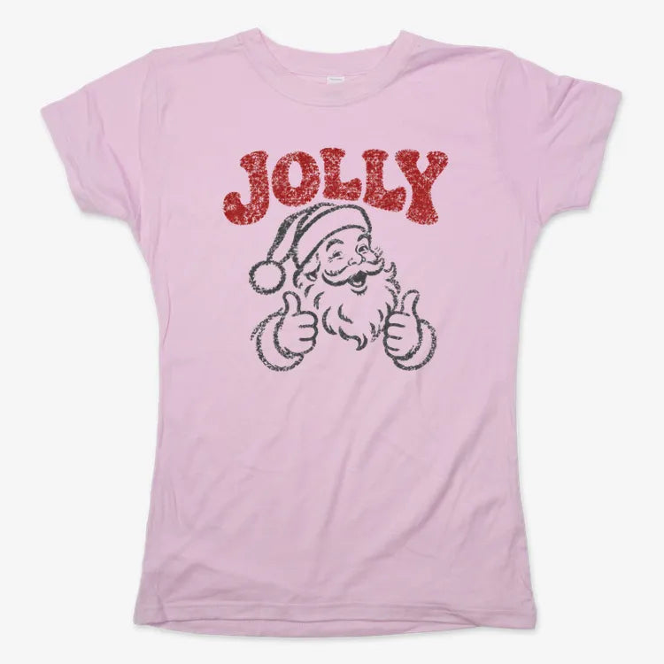 Jolly Santa-Women's T-Shirt-Soft Pink