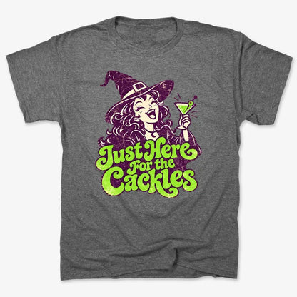 Just Here for the Cackles-Unisex Heavyweight T-Shirt-Charcoal Heather