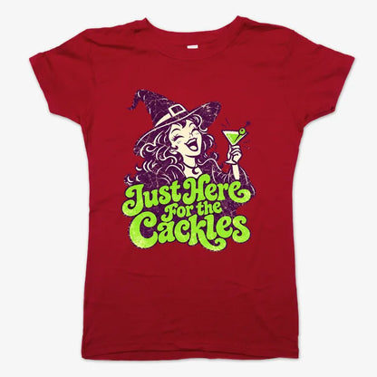 Just Here for the Cackles-Women's T-Shirt-Deep Red