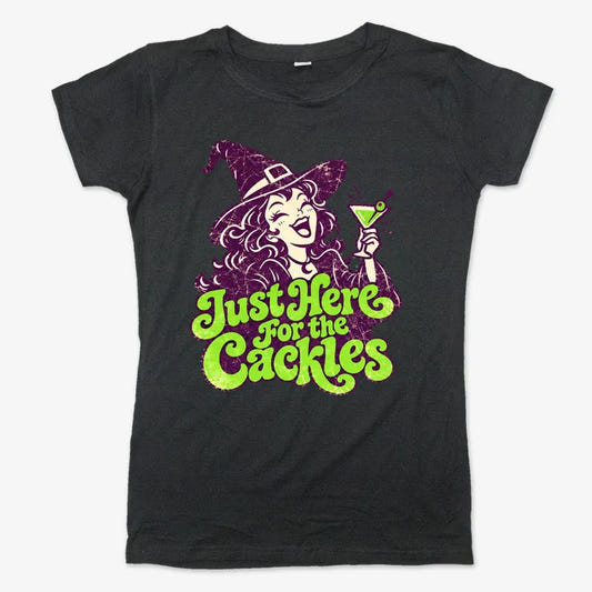 Just Here for the Cackles-Women's T-Shirt-Midnight