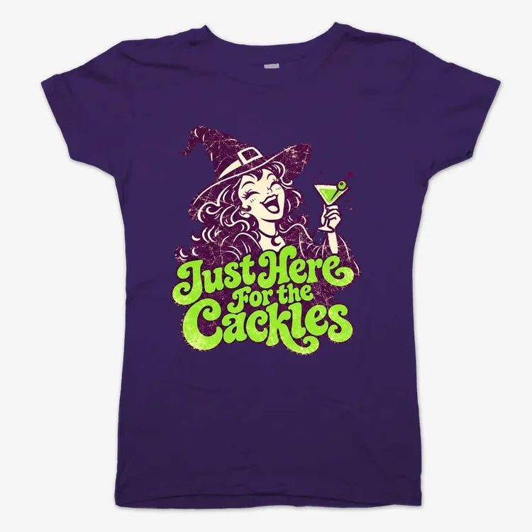 Just Here for the Cackles-Women's T-Shirt-Violet
