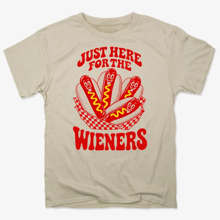 Just Here for the Wieners-Men's T-Shirt-Sand