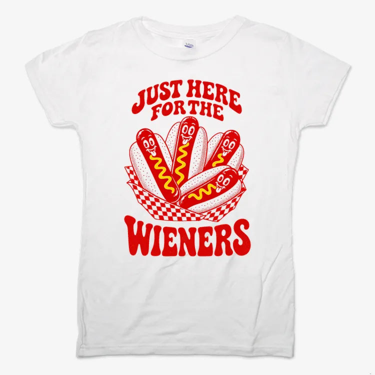 Just Here for the Wieners-Women's T-Shirt-Snow