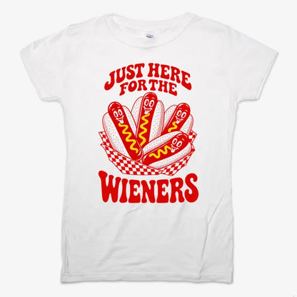 Just Here for the Wieners-Women's T-Shirt-Snow