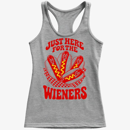 Just Here for the Wieners-Women's Tank Top-Gray Granite