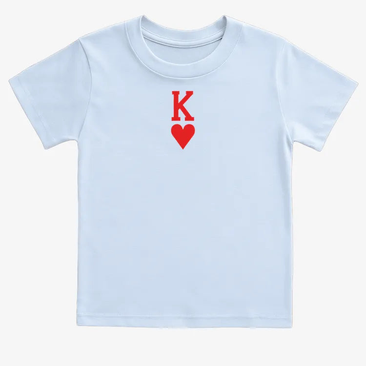 K of Hearts-Kids T-Shirt-Blue
