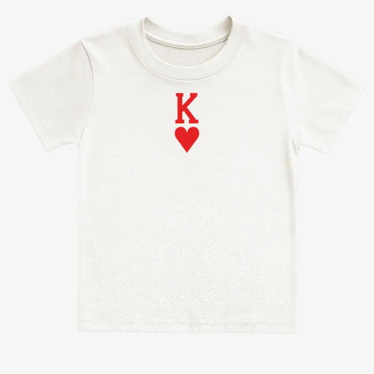K of Hearts-Kids T-Shirt-White