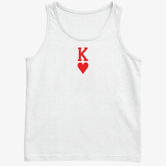 K of Hearts-Men's Tank Top-White