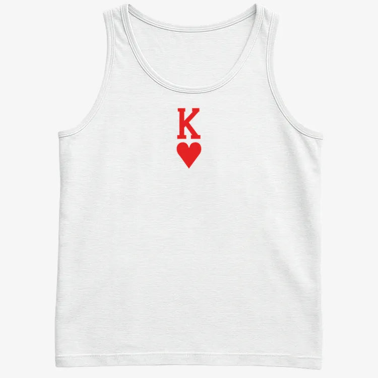 K of Hearts-Men's Tank Top-White