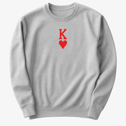 K of Hearts-Sweatshirt-Gray Heather