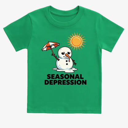 Seasonal Depression Melting Snowman