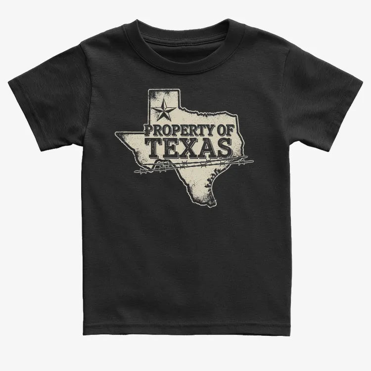 Property of Texas-Kids T-Shirt-Black