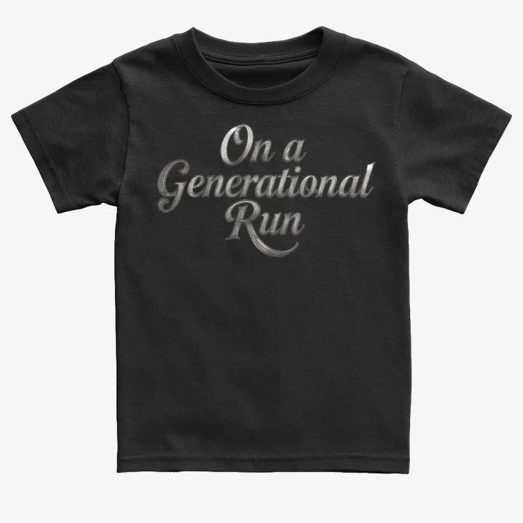 On a Generational Run-Kids T-Shirt-Black