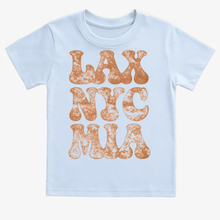 Bagoly Bold Retro Typography-Kids T-Shirt-Blue