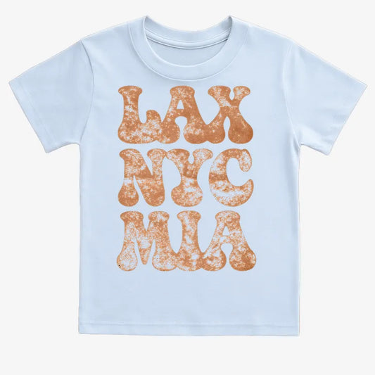 Bagoly Bold Retro Typography-Kids T-Shirt-Blue
