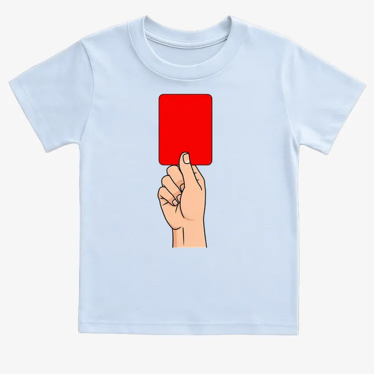 Red Card Statement-Kids T-Shirt-Blue