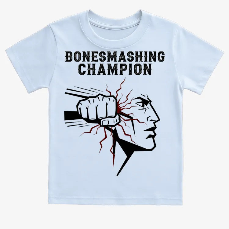 Bone-Smashing Champion Tee-Kids T-Shirt-Blue