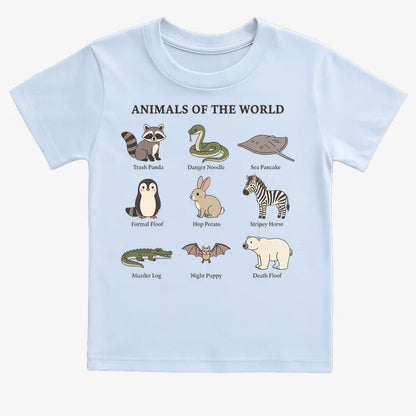 Animals of the World Collection-Kids T-Shirt-Blue