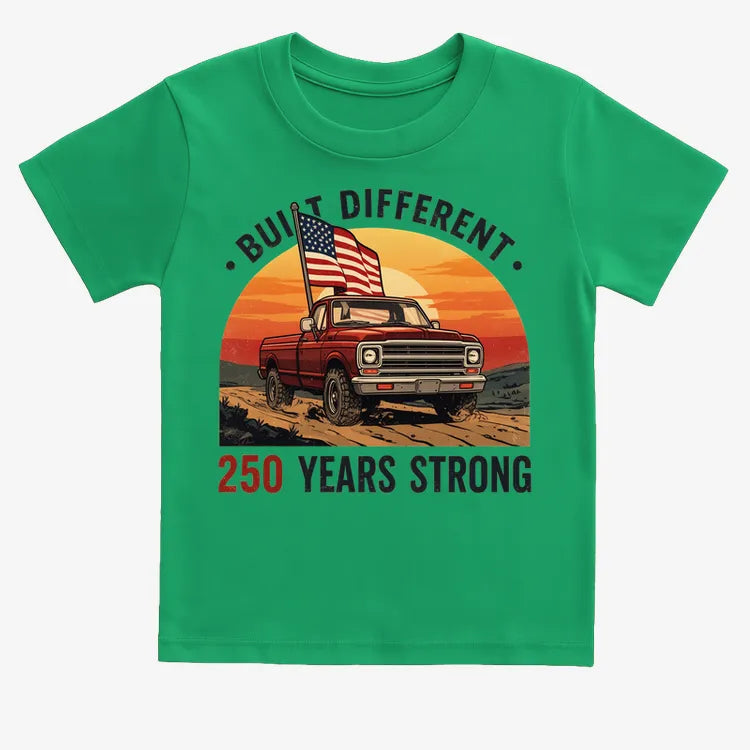 Built Different: 250 Years Strong-Kids T-Shirt-Green