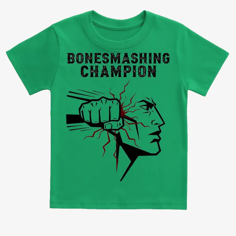 Bone-Smashing Champion Tee-Kids T-Shirt-Green