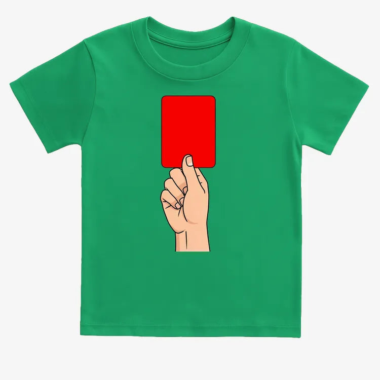 Red Card Statement-Kids T-Shirt-Green