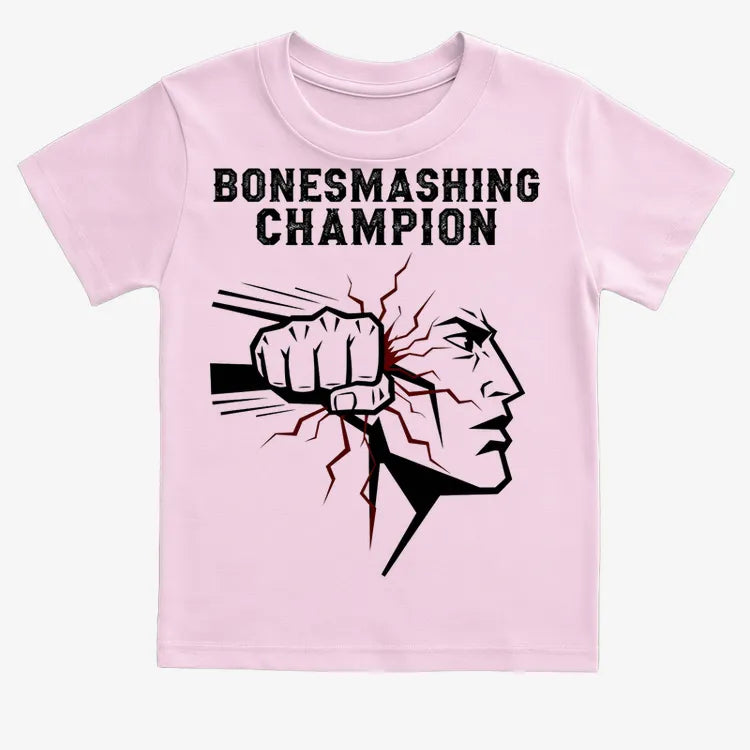 Bone-Smashing Champion Tee-Kids T-Shirt-Pink