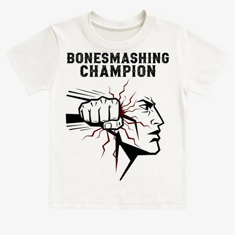 Bone-Smashing Champion Tee-Kids T-Shirt-White