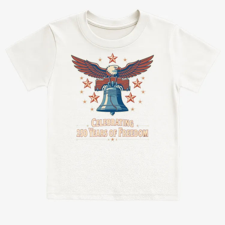 Celebrating 250 Years of Freedom-Kids T-Shirt-White