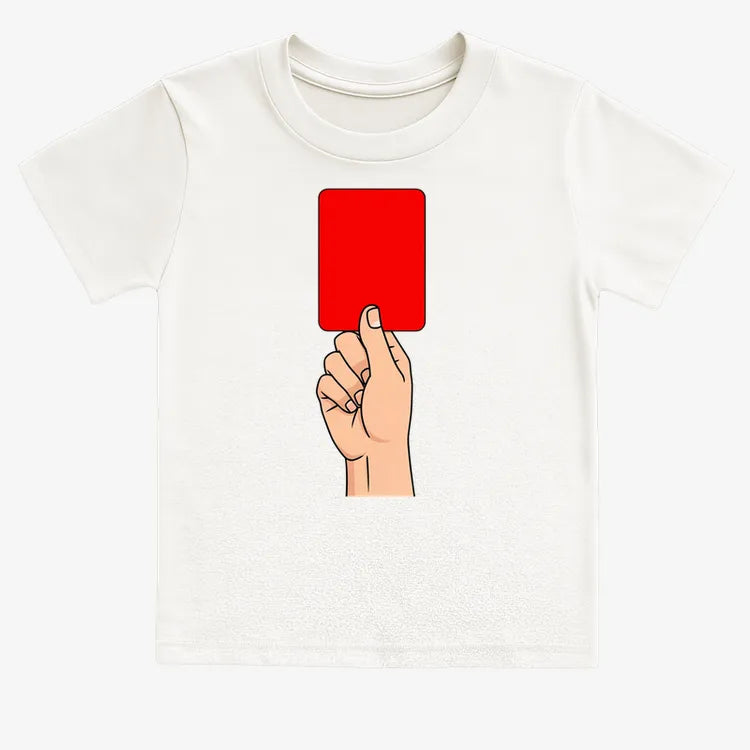 Red Card Statement-Kids T-Shirt-White