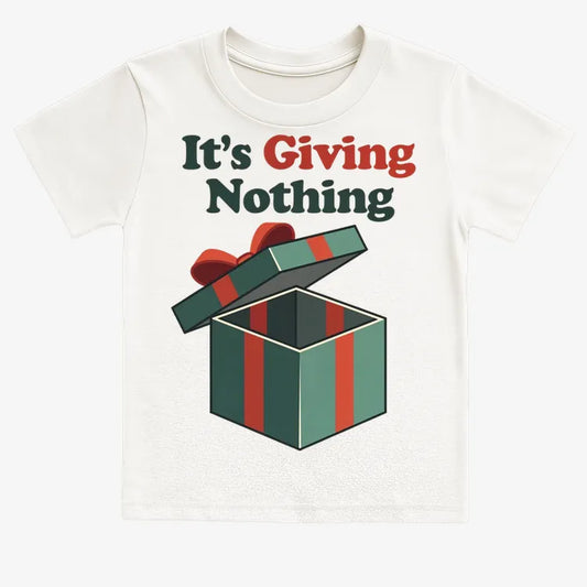 It's Giving Nothing Tee-Kids T-Shirt-White
