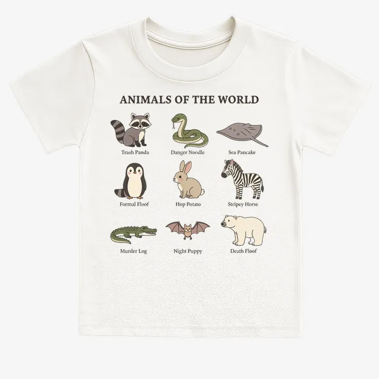 Animals of the World Collection-Kids T-Shirt-White