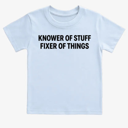 Knower of Stuff Fixer of Things-Kids T-Shirt-Blue