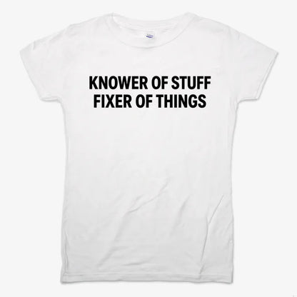 Knower of Stuff Fixer of Things-Women's T-Shirt-Snow