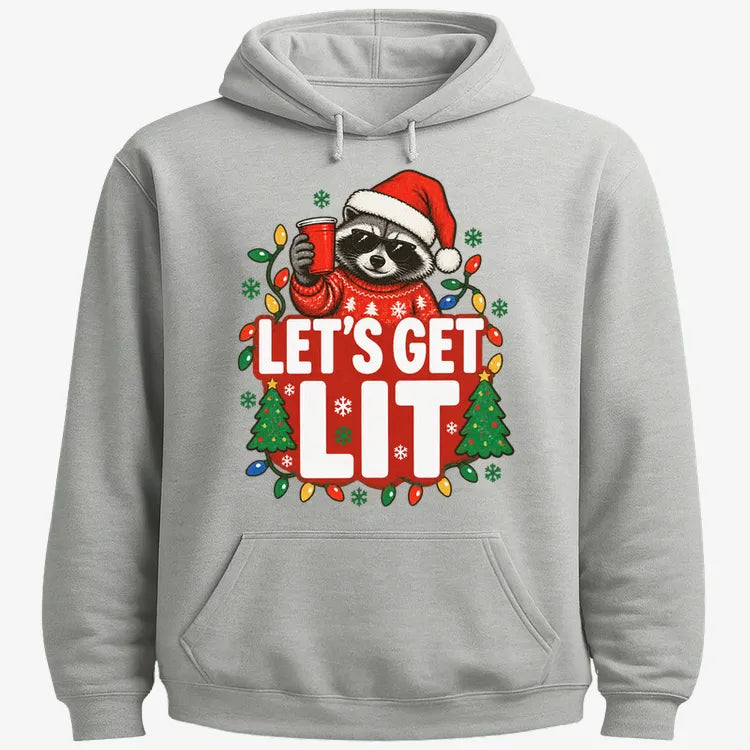 Let's Get Lit-Hoodie-Gray Heather