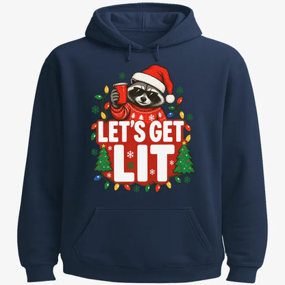 Let's Get Lit-Hoodie-Navy Blue