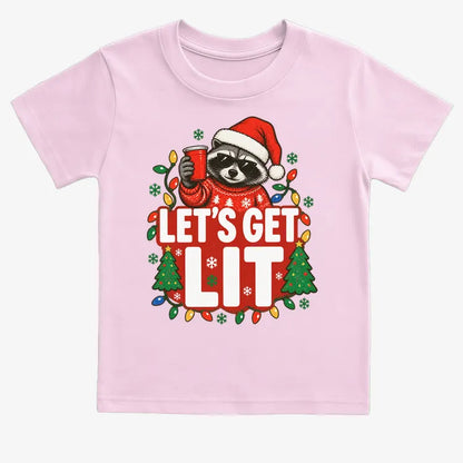 Let's Get Lit-Kids T-Shirt-Pink