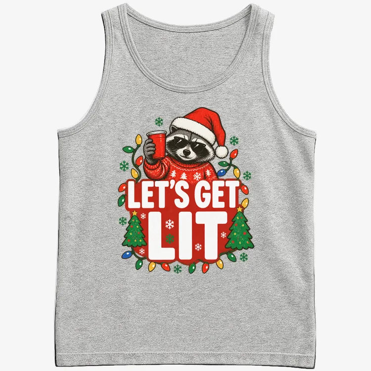 Let's Get Lit-Men's Tank Top-Gray Heather