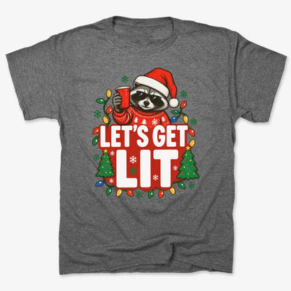 Let's Get Lit-Unisex Heavyweight T-Shirt-Charcoal Heather