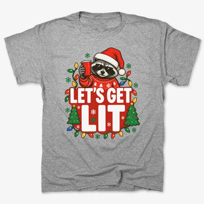 Let's Get Lit-Unisex Heavyweight T-Shirt-Heather Gray