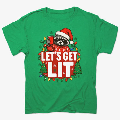 Let's Get Lit-Unisex Heavyweight T-Shirt-Kelly Green Heather