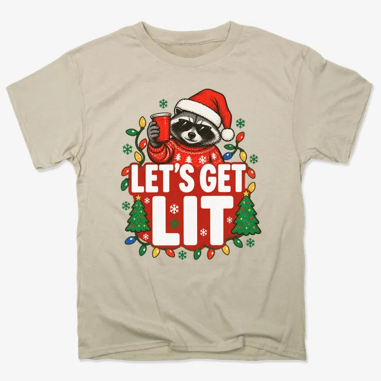 Let's Get Lit-Unisex Heavyweight T-Shirt-Sand