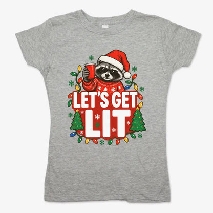 Let's Get Lit-Women's T-Shirt-Gray Granite