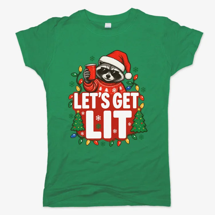 Let's Get Lit-Women's T-Shirt-Lucky Green