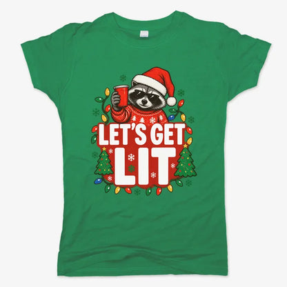 Let's Get Lit-Women's T-Shirt-Lucky Green