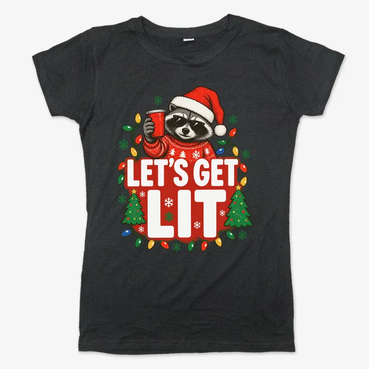 Let's Get Lit-Women's T-Shirt-Midnight