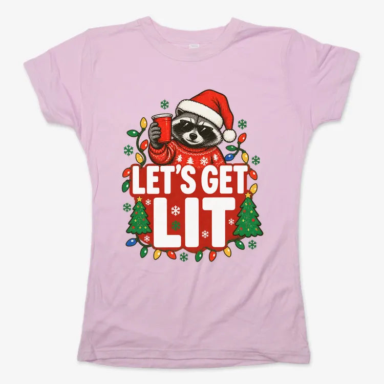 Let's Get Lit-Women's T-Shirt-Soft Pink