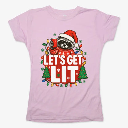 Let's Get Lit-Women's T-Shirt-Soft Pink
