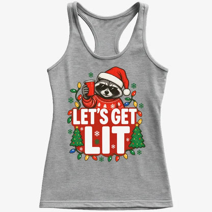 Let's Get Lit-Women's Tank Top-Gray Granite