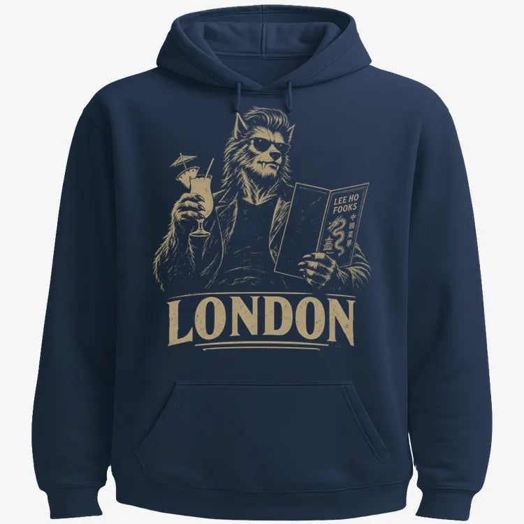 London Werewolf-Hoodie-Navy Blue