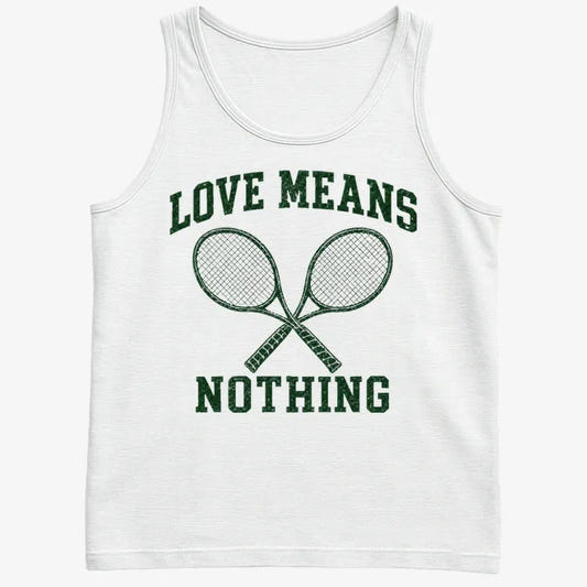Love Means Nothing-Men's Tank Top-White